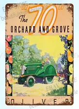 Oliver tractor 1937 Model 70 Orchard metal tin sign outdoor brewery pub plaques