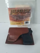 Hunter brown Leather Pocket Holster for RUGER LCP .380 w/ Crimson Trace Laser RH