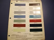 1960 Buick car color Paint Chips set - PPG DItzler