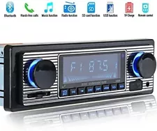 Bluetooth Vintage Car Radio MP3 Player Stereo USB AUX Classic Car Stereo W8B1