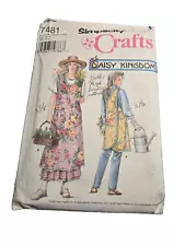 Simplicity 7481 Daisy Kingdom Wrap Apron Sewing Pattern S-XL Uncut Cottagecore