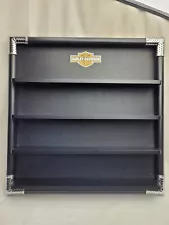 VINTAGE FRANKLIN MINT HARLEY DAVIDSON MOTORCYCLE DISPLAY CASE 4 FOUR SHELVES