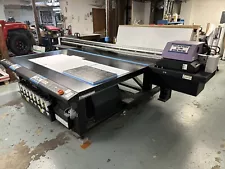 Wide format flatbed UV printer Mimaki JFX200-2513 for sale. Still in service.