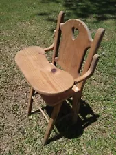 vintage wooden high chair