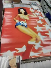 ORIGINAL 1980s WONDER WOMAN FILM POSTER - HOLLYWOOD STAR - COLLECTABLE
