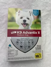 K9 Advantix II 6 Doses-Monthly Flea & Tick Prevention for Medium Dogs 11-20 lbs