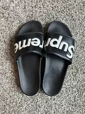 Supreme Slides Sandals Black Authentic Size 10 SS14 2014 Spring Summer