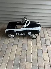 Vintage Police Metro City’s Finest Patrol Metal Pedal Car by Instep No. 54