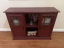 Sideboard cabinet 36” Height 48” Width Red Color Console