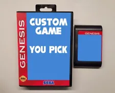 Custom Sega Genesis game cartridge & case - you pick