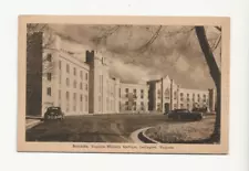 OLD LEXINGTON VIRGINIA VA V. M. I. ALBERTYPE VIEW OF CARS IN FRONT OF BARRACKS