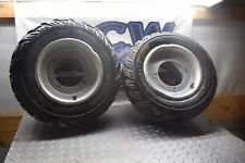 DA7 SET FRONT BENT WHEELS RIMS TIRES 10 POLARIS OUTLAW 450 MXR S ATV FREE SHIP