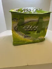 Bud Light Lime Soft Cooler Holds 24-12oz Cans Collapsible Insulated 12 x 9 x 9.5