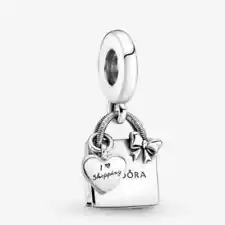 Authentic Pandora Shopping Bag Silver Dangle Charm 799536C00