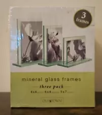 Old Town Mineral Glass 3-Pack Frames - 4x6, 5x7, 6x4 - Classic Elegance