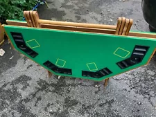 Foldable felt poker table. 8 player 48x48 28 1/2 inch in height