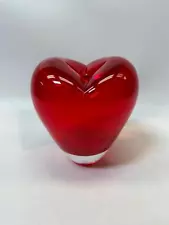 Murano Glass Heart Shaped Vase