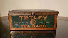 Tetley tea bags empty tin can 5 1/4 X 2"