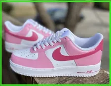 Custom Air Force 1 Pink Valentines Day Special /Air Force Custom Sneaker NEW