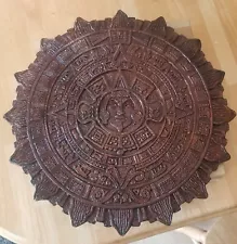 LARGE AZTEC CALENDAR CERAMIC 20IN