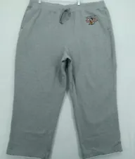 Disney Sweatpants Adult XXXL Gray Comfy Loungewear Mickey Mouse Embroidered