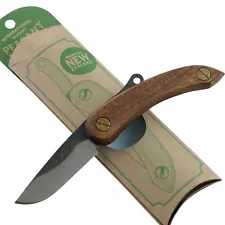 Svord Brown Wood Handle Mini Peasant Pocket Knife New Zealand Carbon Blade SVPKM