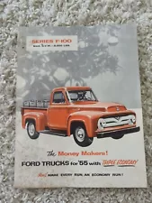 1955 Ford Truck F-100 Pickup Panel Truck Sales Brochure 55 Vintage