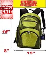 Clearance Sale backpack GREEN backpack High School Travel Rucksack Zipper