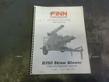 Finn Corporation SEA B260 Straw Blower Parts and Operator's Manual