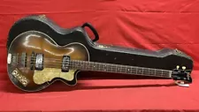 1966 Hofner 500/2 Club Bass Guitar - Mfg 1966 - w/ Case - Sunburst (SS2132456)