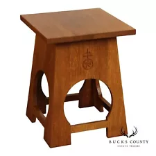 Stickley Mission Collection Oak Roycroft Tabouret