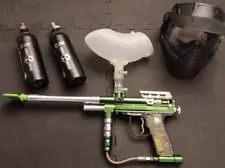 Green Spyder Imagine EMarker Paintball Gun W/ Scott Mask & 2 CO2 Tanks Untested