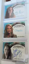 Stargate Atlantis Morgan, Rankin, Zagorsky Autograph Card Lot of 3