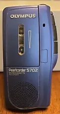 Olympus Microcassette Voice Recorder Pearlcorder S702 Works New Batteries & Tape