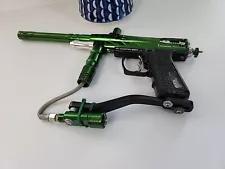 PAINTBALL: SPYDER IMAGINE MARKER. METALLIC GREEN. 8.5" BARREL. STELLAR CONDITION