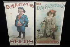 2x Vintage Framed Posters D.M Ferry & Co. Standart Seed For Sale Here (Nil)