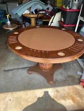 used imperial brown wooden poker table