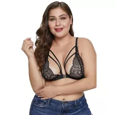 Women Plus Size Bra Enchanting Lace Hollow Sleepwear Brassiere2261