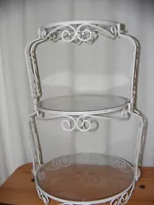 White Metal & Plastic 3-Tier Cake * Cupcake Stand * Wedding * Party * Plants