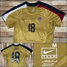 Nike USA USWNT Hope Solo #18 Jersey 2007 World Cup Gold Shirt Trikot Soccer Med