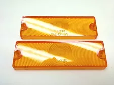 1965 65 Chevy Impala Belair Biscayne Parking Light Lens Pair SS Amber (For: 1965 Chevrolet)