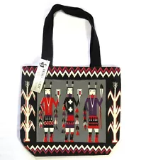 Navajo Rug Screen Print Vtg 80's Tote Bag SOUTHWESTERN Design-West Canvas NWT