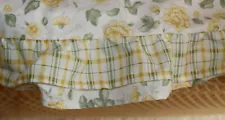 SALE WAVERLY Garden Room COUNTRY INN Tablecloth Table Topper Yellow Roses Ruffle