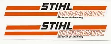 STIHL DUROMATIC Decal for Chain Saw Guide Bar, Black, Orange 6-1/2" long, CS110