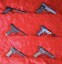 1:2,5 Scale Miniature Gun Lot - Lot #2 Six Pistols - Loose Without Packaging