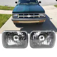 Pair For 82-93 Chevy S10 Blazer GMC S15 7X6" Inch Chrome Sealed Beam Headlights