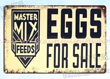 Master Mix Eggs For Sale metal tin sign indoor outdoor wall decor