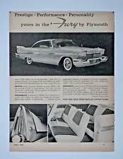 1958 Plymouth Fury Vintage 2door HT Man Who Loves Cars Original Print Ad 8 x 10"