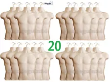 20 Pack Male Torso Mannequin Body Forms Flesh Men Clothing Hanging Display