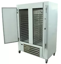 New Cooltech 48"W Stainless Steel 2-Door Reach-In Cooler with 3"H Baker's Rack